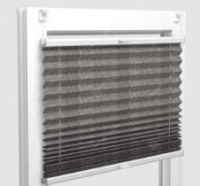 Шторы Плиссе - Сето блэкаут серый на пластиковые окна