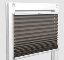 Шторы Плиссе - Силкшейд алю серый на пластиковые окна