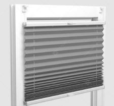 Шторы Плиссе - Силкшейд алю светло-серый на пластиковые окна