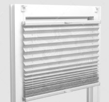 Шторы Плиссе - Винчи белый на пластиковые окна